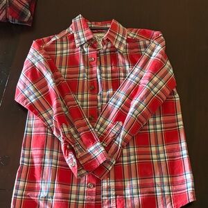 1989 Place Red Plaid Button Down Shirt